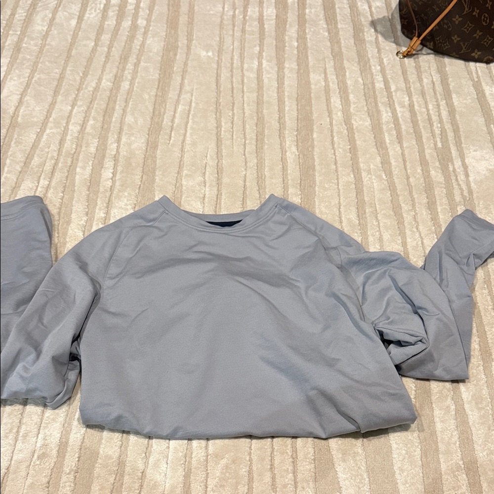 Peter Millar Gray Long Sleeve Shirt
